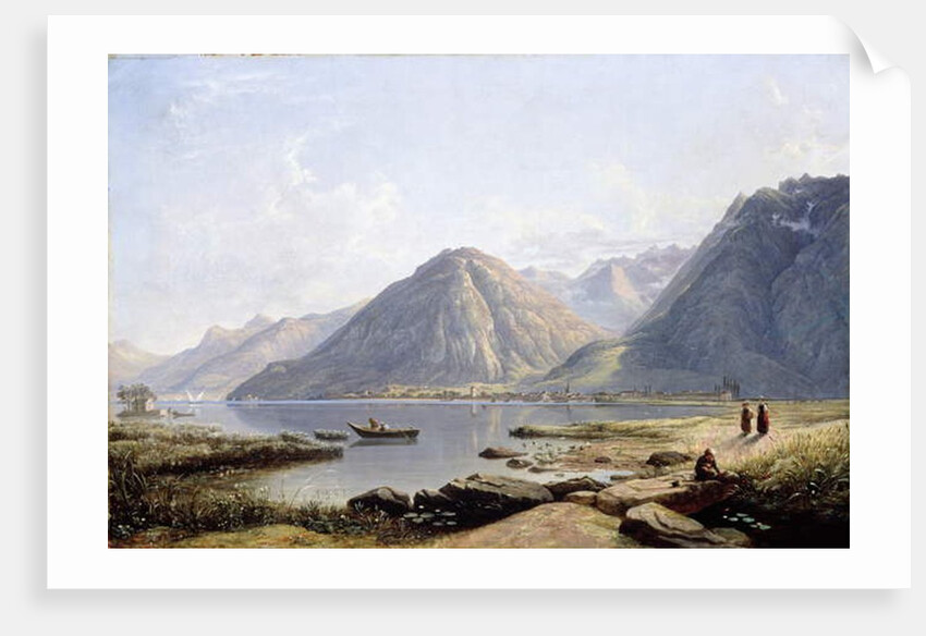 View of Lake Geneva with the Town of Villeneuve, 1836 by Francis Danby