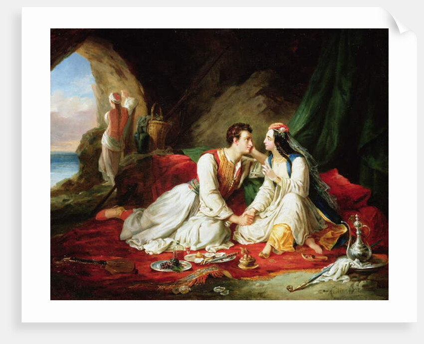 Byron as Don Juan, with Haidee, 1831 by Alexandre Colin