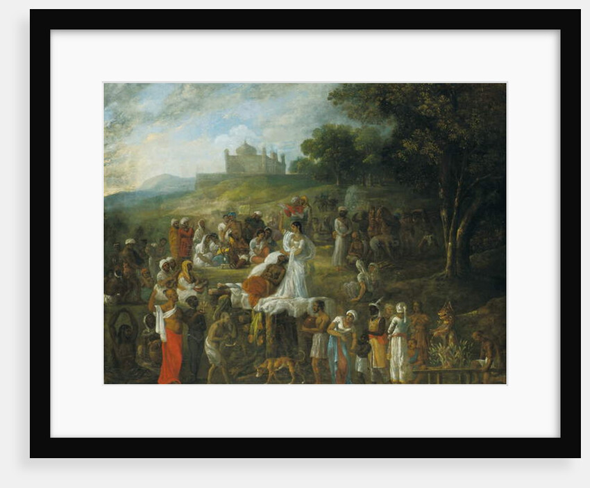 Sacrifice of a Hindoo Widow Upon the Funeral Pile of Her Husband by Johann Zoffany