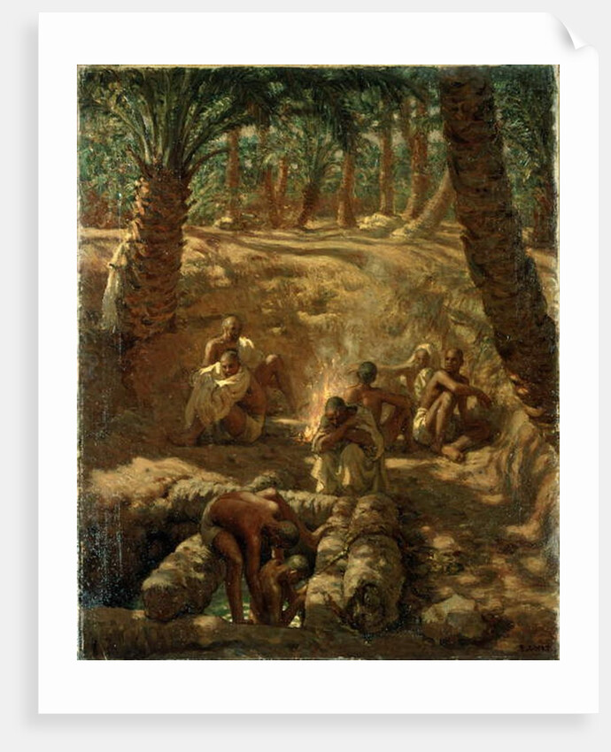 Berbers at an Oasis Well by Alphonse Etienne Dinet