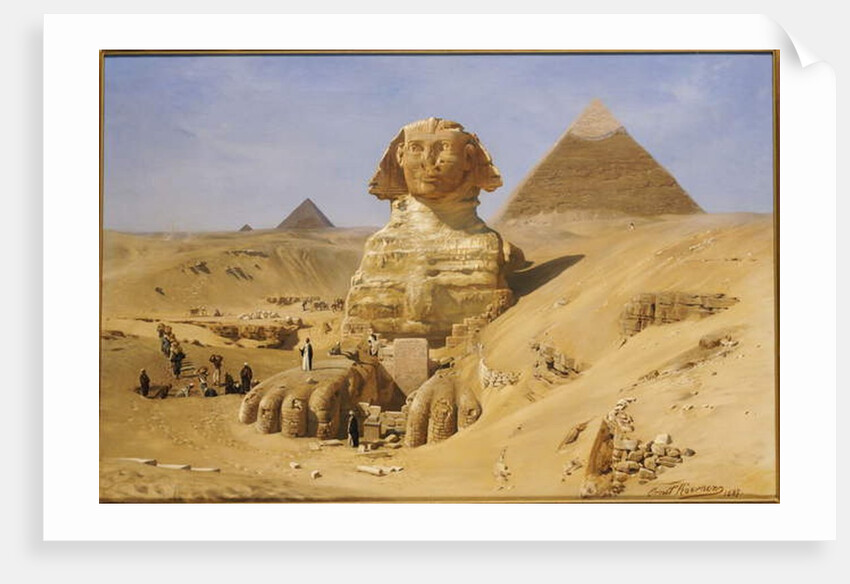 Excavation of the Sphinx, 1887 by Ernest Carl Eugen Koerner