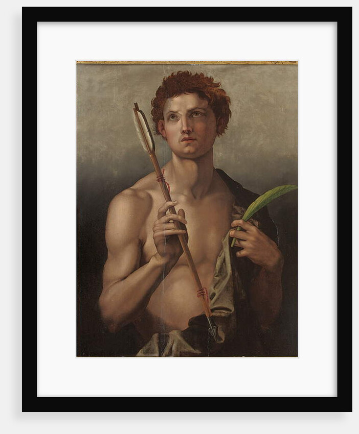 Saint Sebastian with an arrow in his right hand and the martyr's palm in his left by Andrea del Sarto