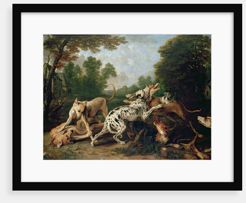 Dogs Fighting in a Wooded Clearing by Frans Snyders or Snijders