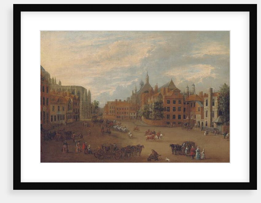 View of Old Palace Yard, Westminster, with the east end of Westminster Abbey and the Chapel of King Henry VII to the left, c.1700 by English School
