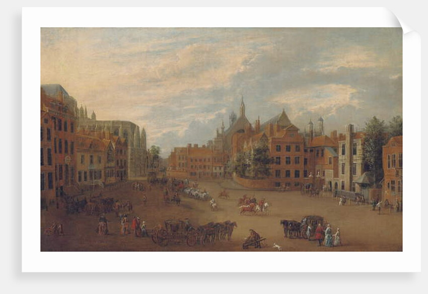 View of Old Palace Yard, Westminster, with the east end of Westminster Abbey and the Chapel of King Henry VII to the left, c.1700 by English School