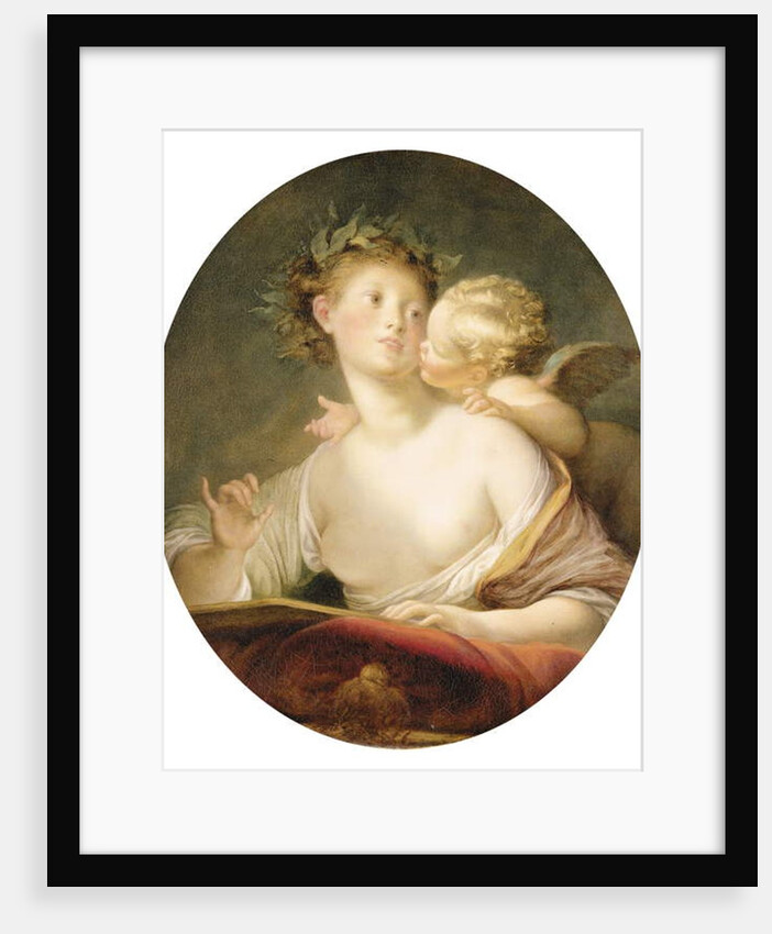 Sappho Inspired by Cupid by Jean-Honore Fragonard