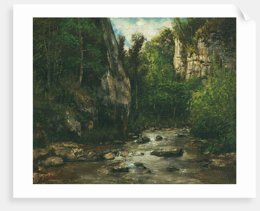 Paysage proche de Puit Noir pres d'Ornans, after 1872 by Gustave Courbet
