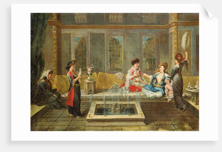 Armenian interior with a sultan and his favourite by Jean Baptiste Vanmour