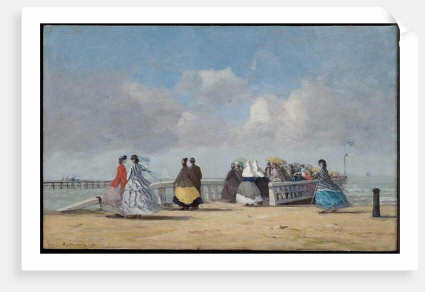 The Pier at Trouville, 1864 by Eugene Louis Boudin