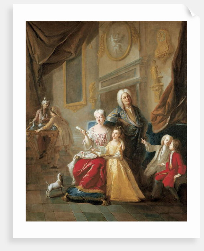 Portrait of a family in an interior by Francois de Troy