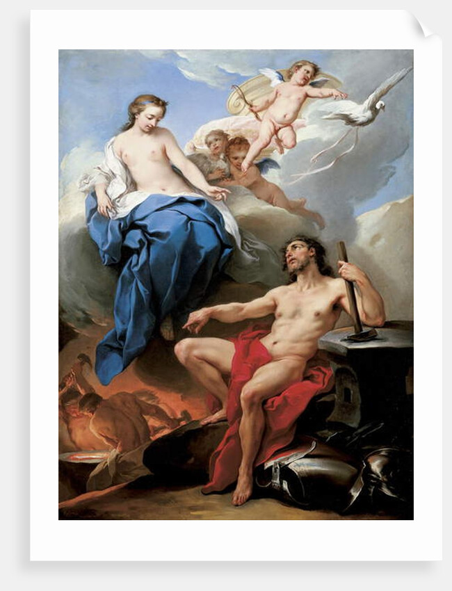 Venus requesting Vulcan to make arms for Aeneas by Carle van Loo