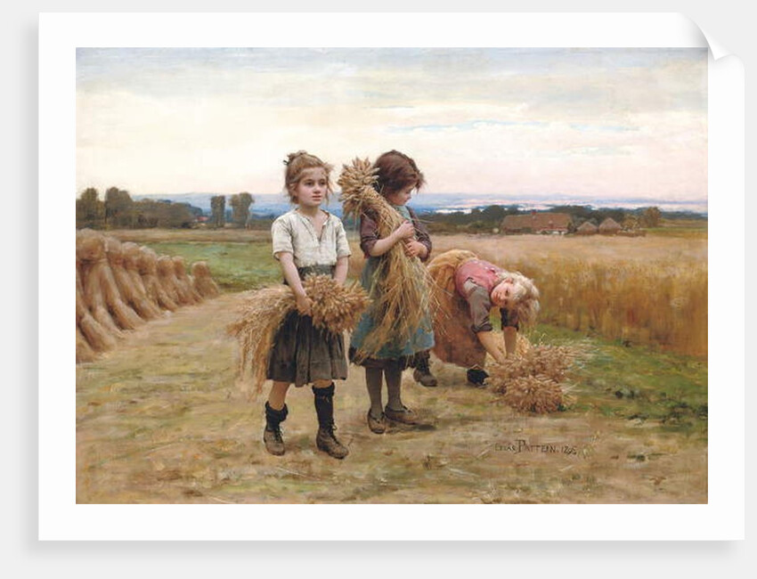The Young Harvesters, 1895 by Cesar Pattein