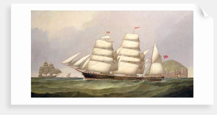 The barque 'Undaunted' off Ailsa Craig, with merchant ships beyond by C.H. Fyfe