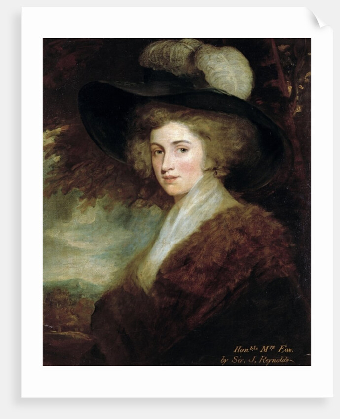 Portrait of Mrs. Charles James Fox, 1784-9 by Joshua Reynolds