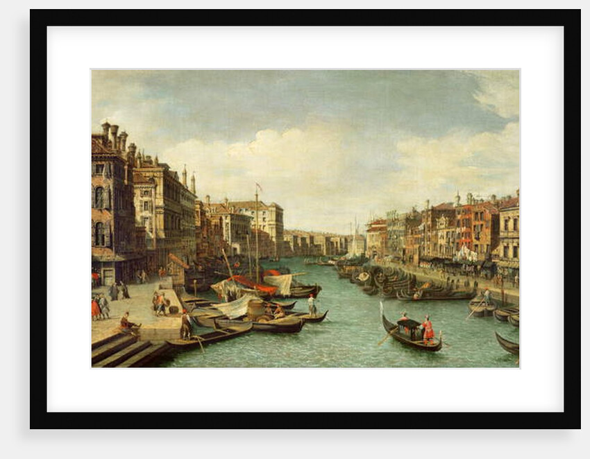 The Grand Canal near the Rialto Bridge, Venice, c.1730 by (1697-1768) Canaletto