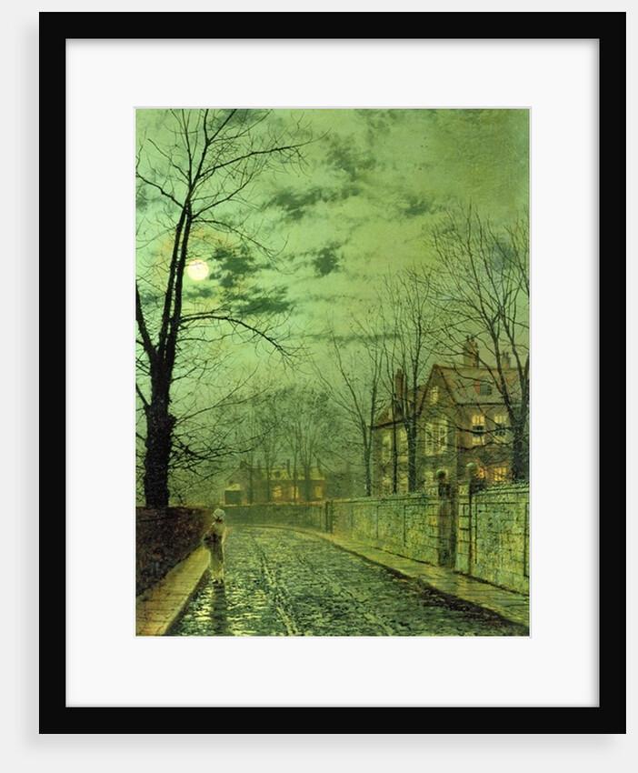 A Moonlit Road by John Atkinson Grimshaw