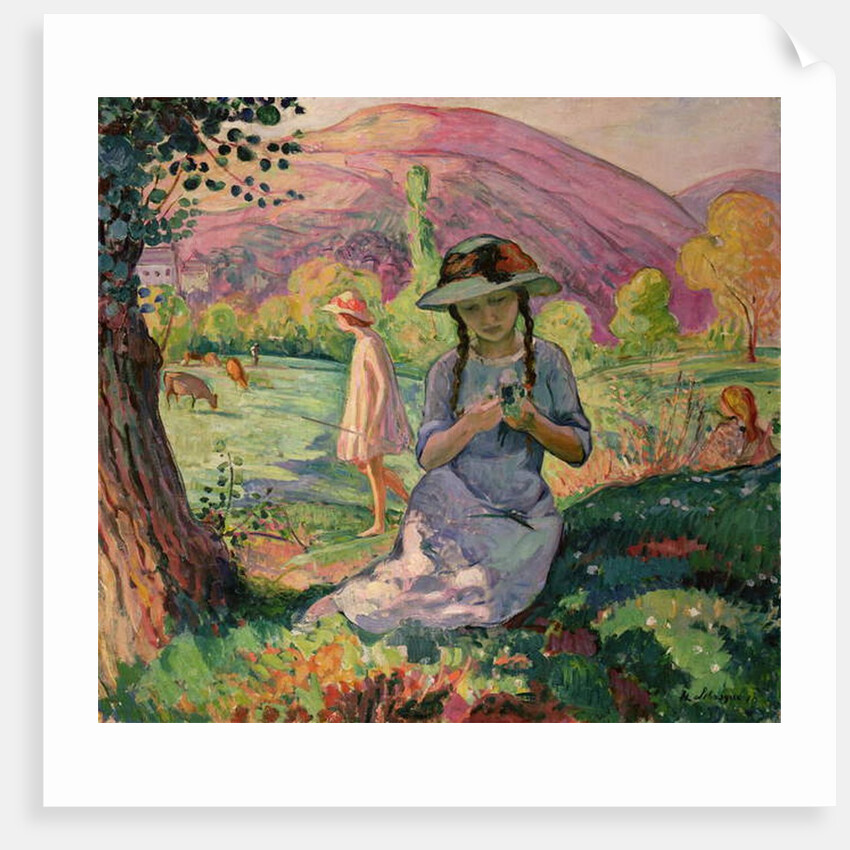 Young Girl picking Flowers, 1910 by Henri Lebasque