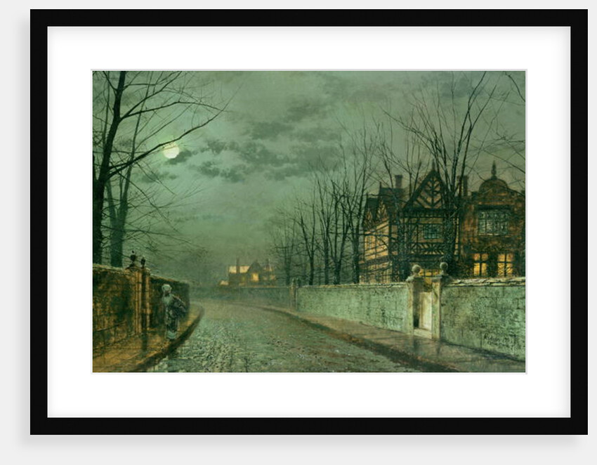 Old English House, Moonlight after Rain, 1883 by John Atkinson Grimshaw