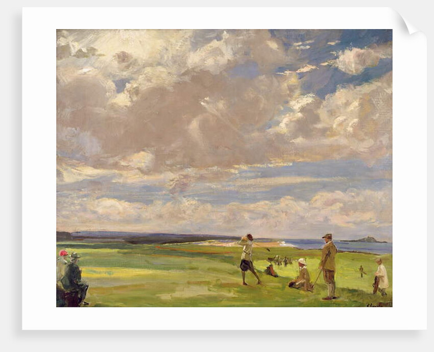 Lady Nancy Astor playing golf at North Berwick, 1920 by John Lavery