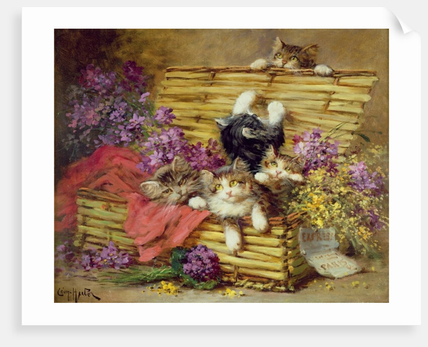 Kittens at Play by Leon-Charles Huber