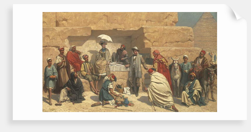 Lunch at foot of pyramids, Gizeh by Franz Vinck