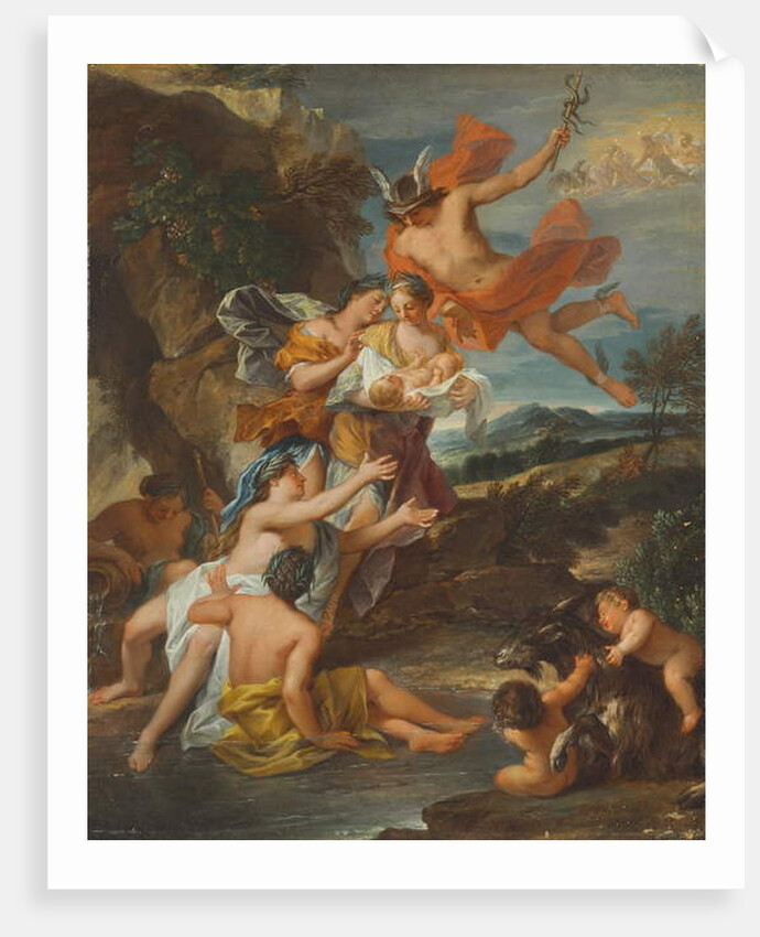 Mercury entrusting the infant Bacchus to the Nymphs of Nysa by Nicolas (attr. to) Bertin