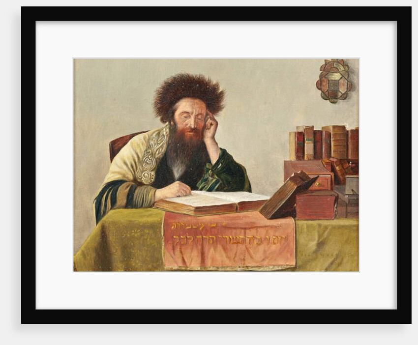 A Rabbi reading the Talmud by Isidor (1853-1921) (follower of) Kaufmann