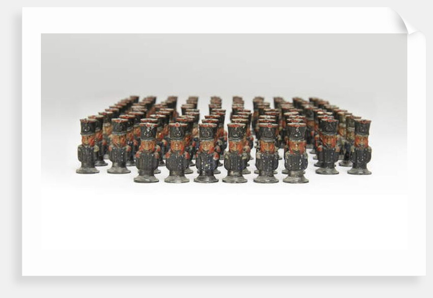 Large group of toy soldiers or campaign map-markers in the form of French infantry, c.1810-14 by Unknown Artist
