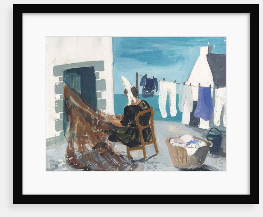 Mending Nets, Tréboul, c.1930 by Christopher Wood