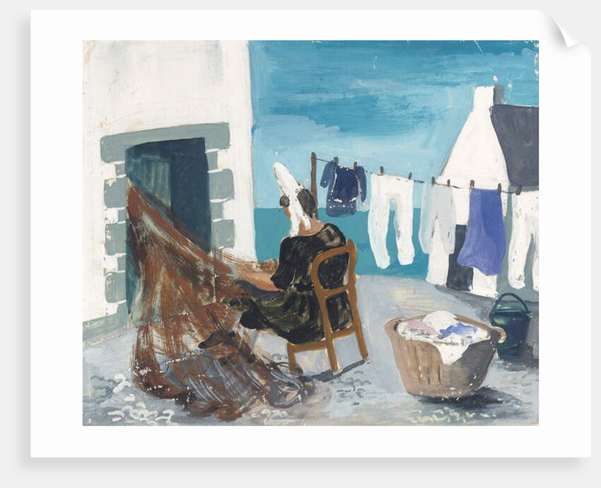 Mending Nets, Tréboul, c.1930 by Christopher Wood