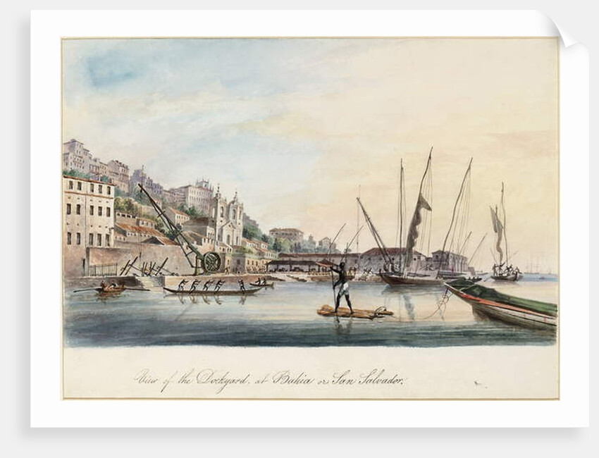 View of the Dockyard, at Bahia or San Salvador by Thomas L. Hornbrook