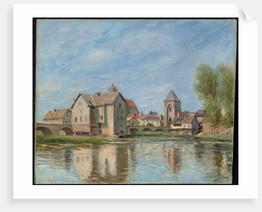 The Bridge and Mills of Moret sur Loing, 1892 by Alfred Sisley