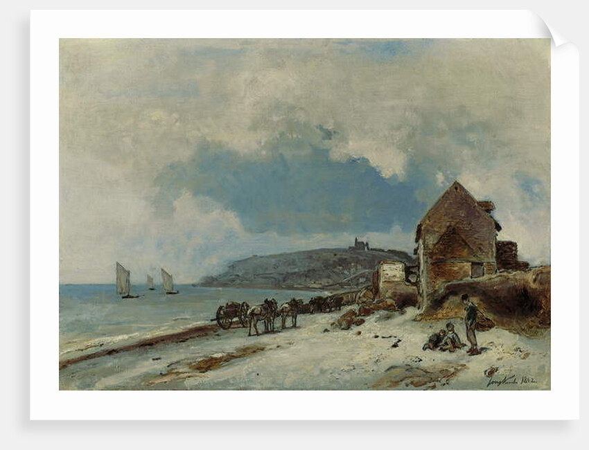 The Beach at Sainte-Adresse, 1862 by Johan-Barthold Jongkind