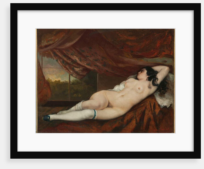Reclining female nude, 1862 by Gustave Courbet