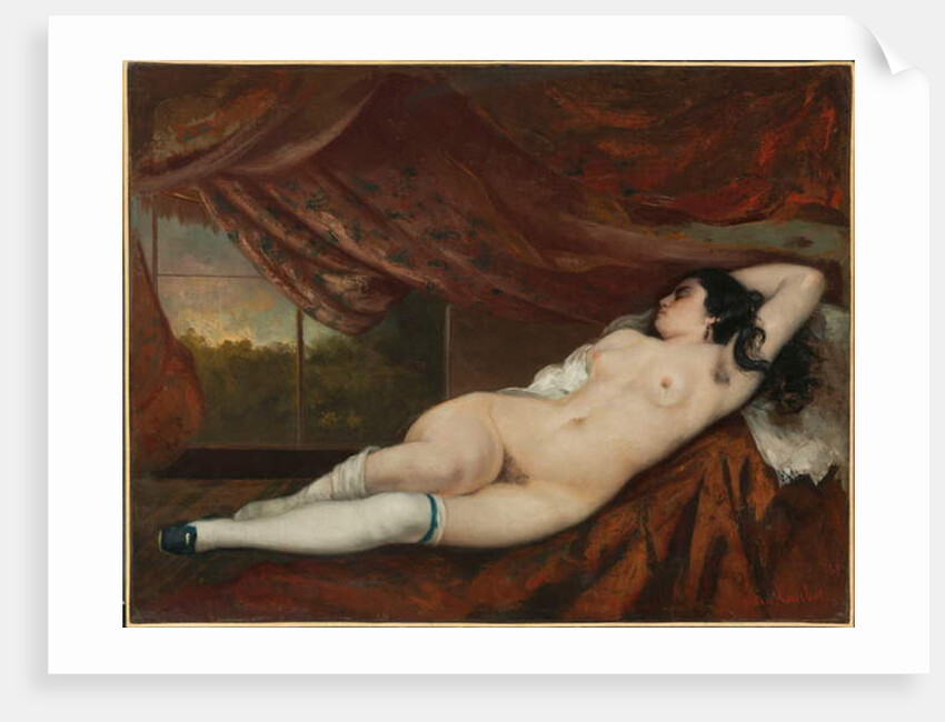 Reclining female nude, 1862 by Gustave Courbet