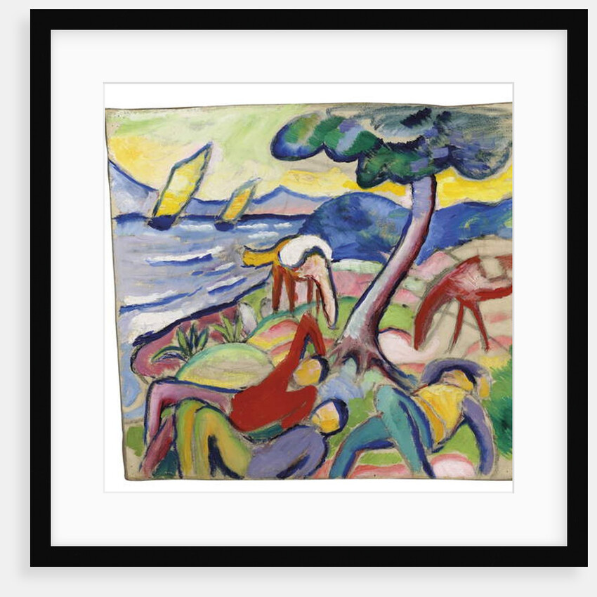 Sleeping Riders, 1910 by August Macke