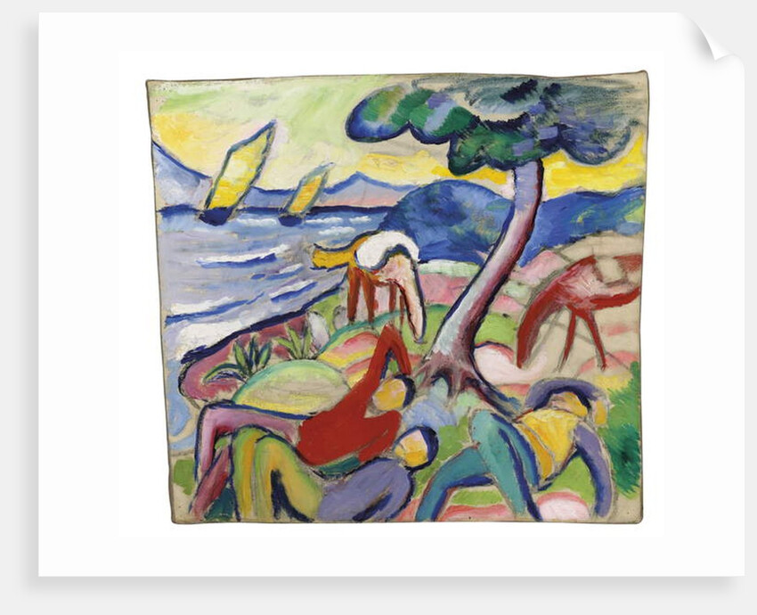 Sleeping Riders, 1910 by August Macke