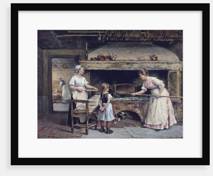 Inside a bakery, 1885 by Gustaf Olaf Cederstrom