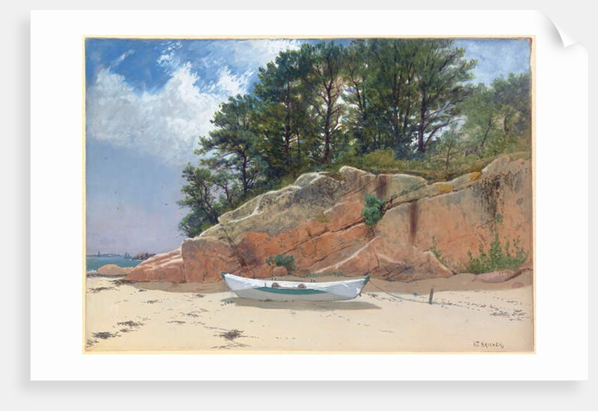 Dory on Dana's Beach, Manchester-by-the-Sea, Massachusetts, 1879 by Alfred Thompson Bricher
