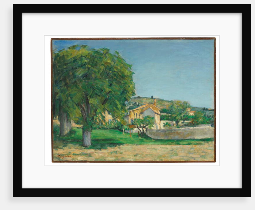 Chestnut trees and farm at Jas de Bouffan, c.1876 by Paul Cezanne