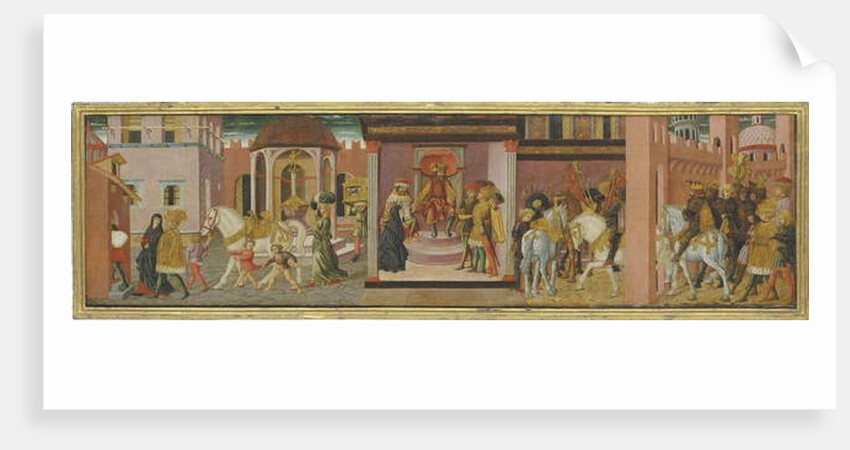 The Story of Trajan and the Widow, panel from a cassone, c.1450 by Giovanni di Ser Giovanni Scheggia