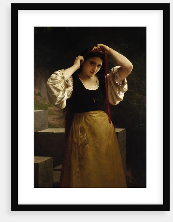 The Red Ribbon, 1869 by William-Adolphe Bouguereau