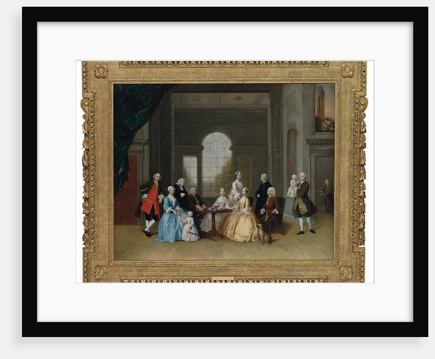 Group Portrait of John Offley Crewe and his family by Arthur Devis