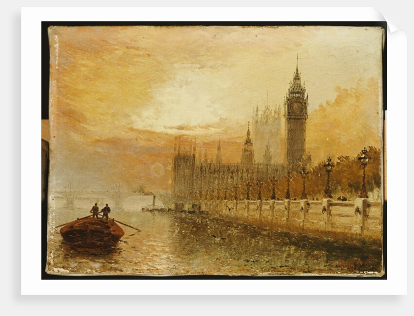 View of Westminster from the Thames by Claude T. Stanfield Moore