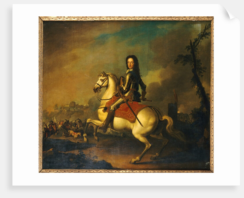 Portrait of King William III at the Battle of the Boyne in 1690 by Jan Wyck