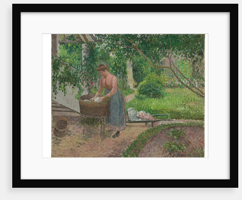 Washerwoman in the garden of Eragny, 1899 by Camille Pissarro