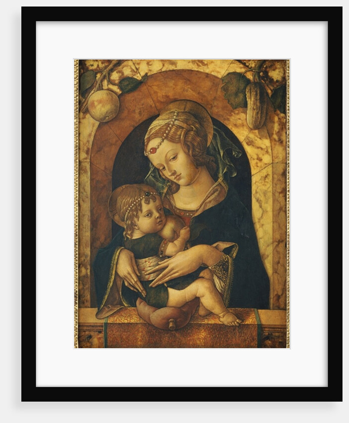 The Madonna and Child at a marble parapet by Carlo Crivelli