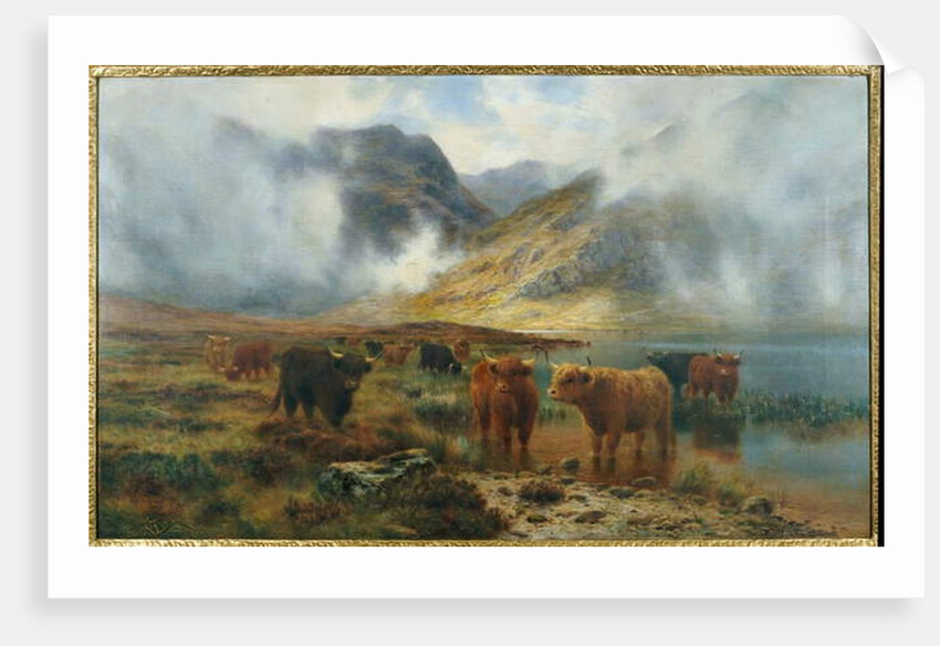 By Loch Treachlan, Glencoe, Morning Mists, 1907 by Louis Bosworth Hurt