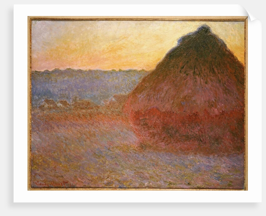 Haystacks, Pink and Blue Impressions, 1891 by Claude Monet