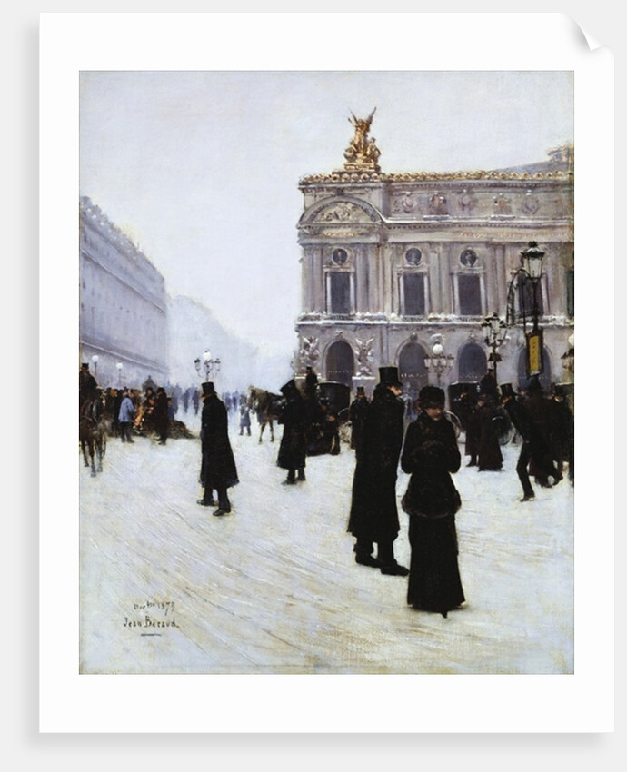 Outside the Opera, Paris, 1879 by Jean Beraud